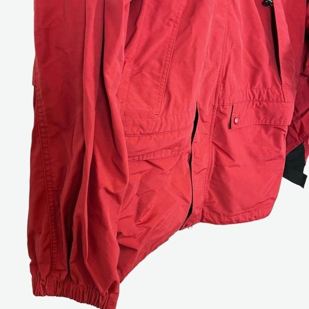 Timberland Mens Red Hooded Jacket Parka Light Weight Hip Length 11297 Medium M - Picture 7 of 16